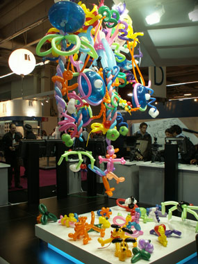 sculpture de ballons en animation