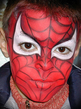 maquillage artistique enfant spiderman Lyon