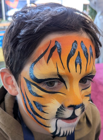 maquillage tigre bapteme