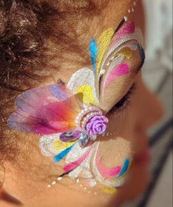 Ailes de libellule bijou strass maquillage