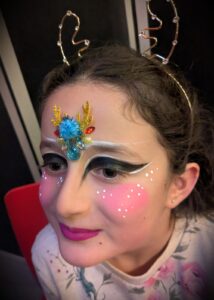 Maquillage Renne de Noel bijou strass