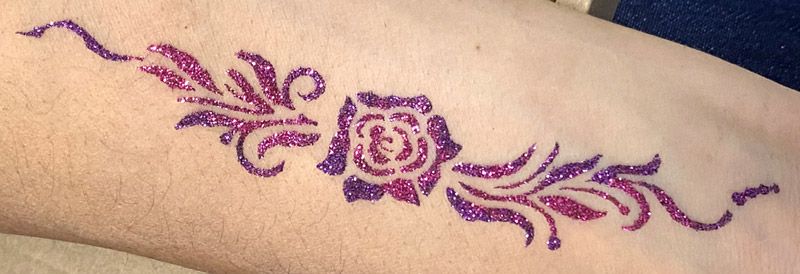 Tattoo paillette paris fleur