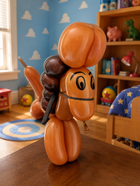 sculpture ballon Pil Poil toy story